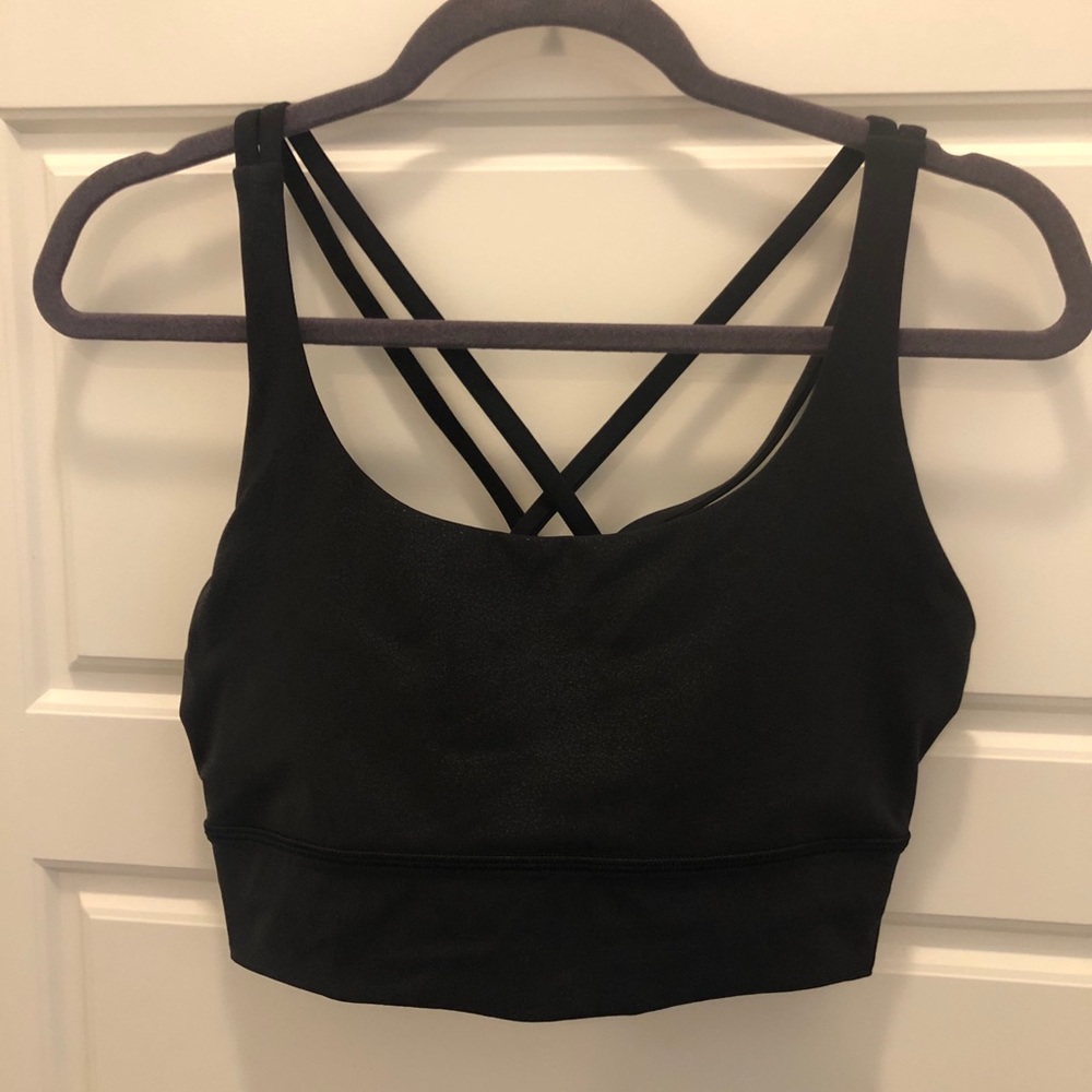 Lululemon Energy Bra long line black galaxy print